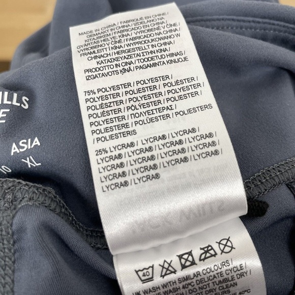 Jack Wills Active Leggings Gym Pants Side Stripe UK 14 Grey Ankle Length - Picture 7 of 7